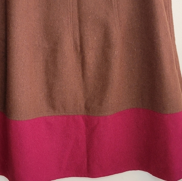 Y2K Cesar Arellanes | Brown & Magenta Colorblock Skirt Size Medium - Picture 2 of 5